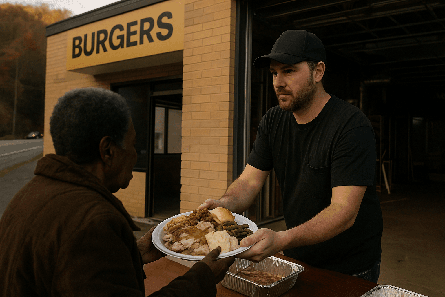 Local Burger Shop Gives Thanksgiving Meals, Moves to New Location