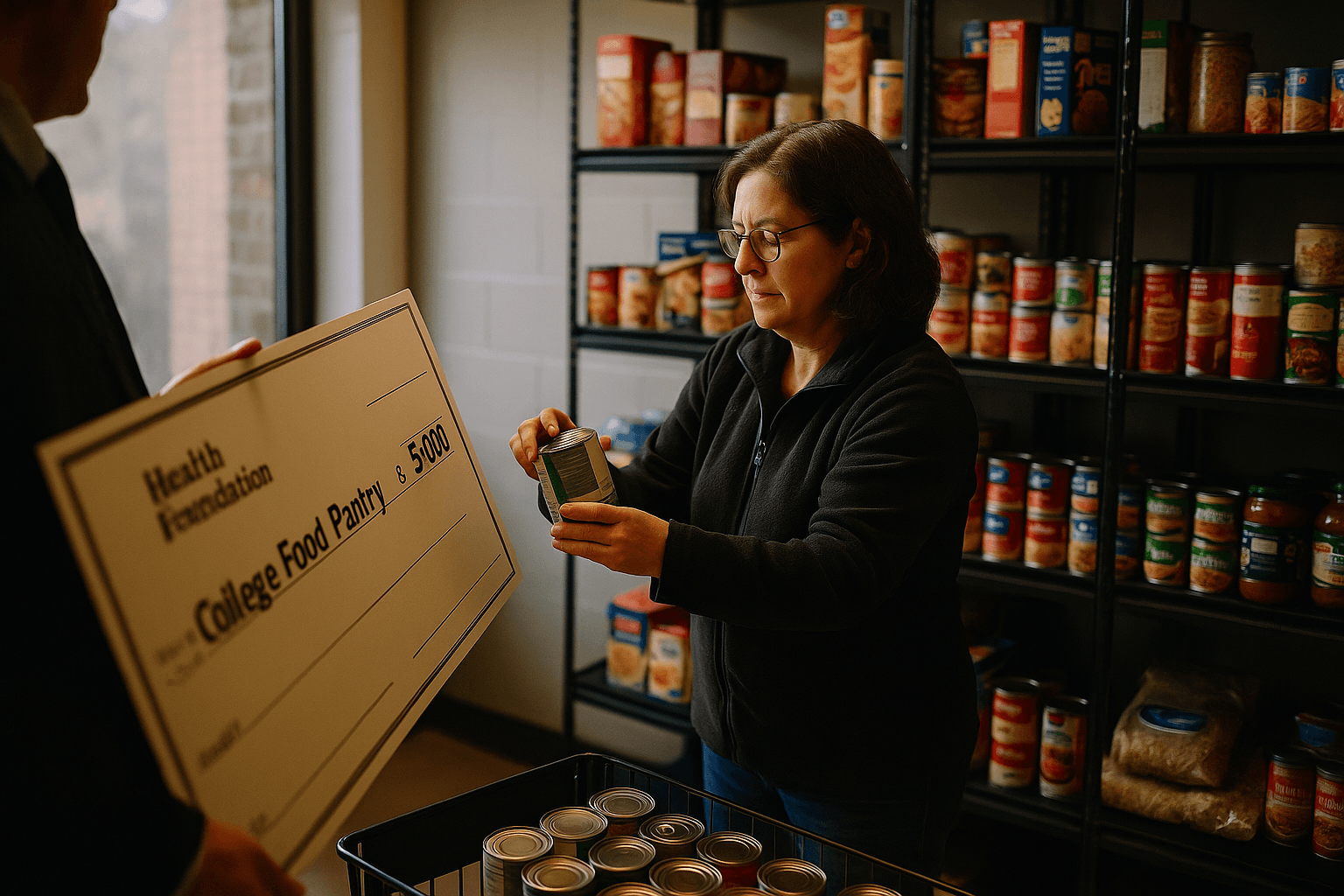 Health Foundation Gives $5,000 to Stock College Food Pantries