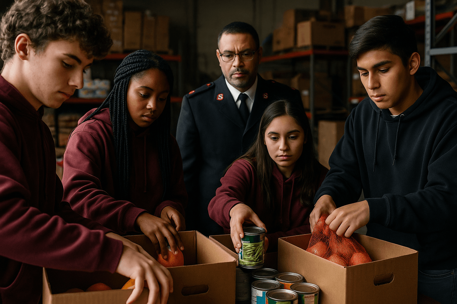Vineland High Students Aid Salvation Army Food Bank Ahead of Holidays