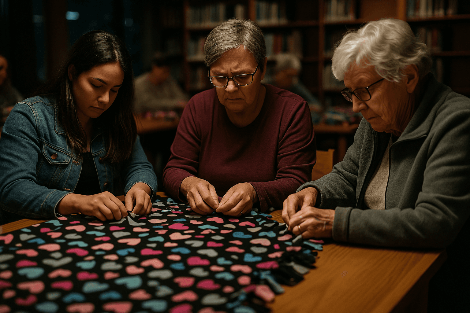 Guymon Library Hosted Blanket Tying Night, Community Crafted Warmth