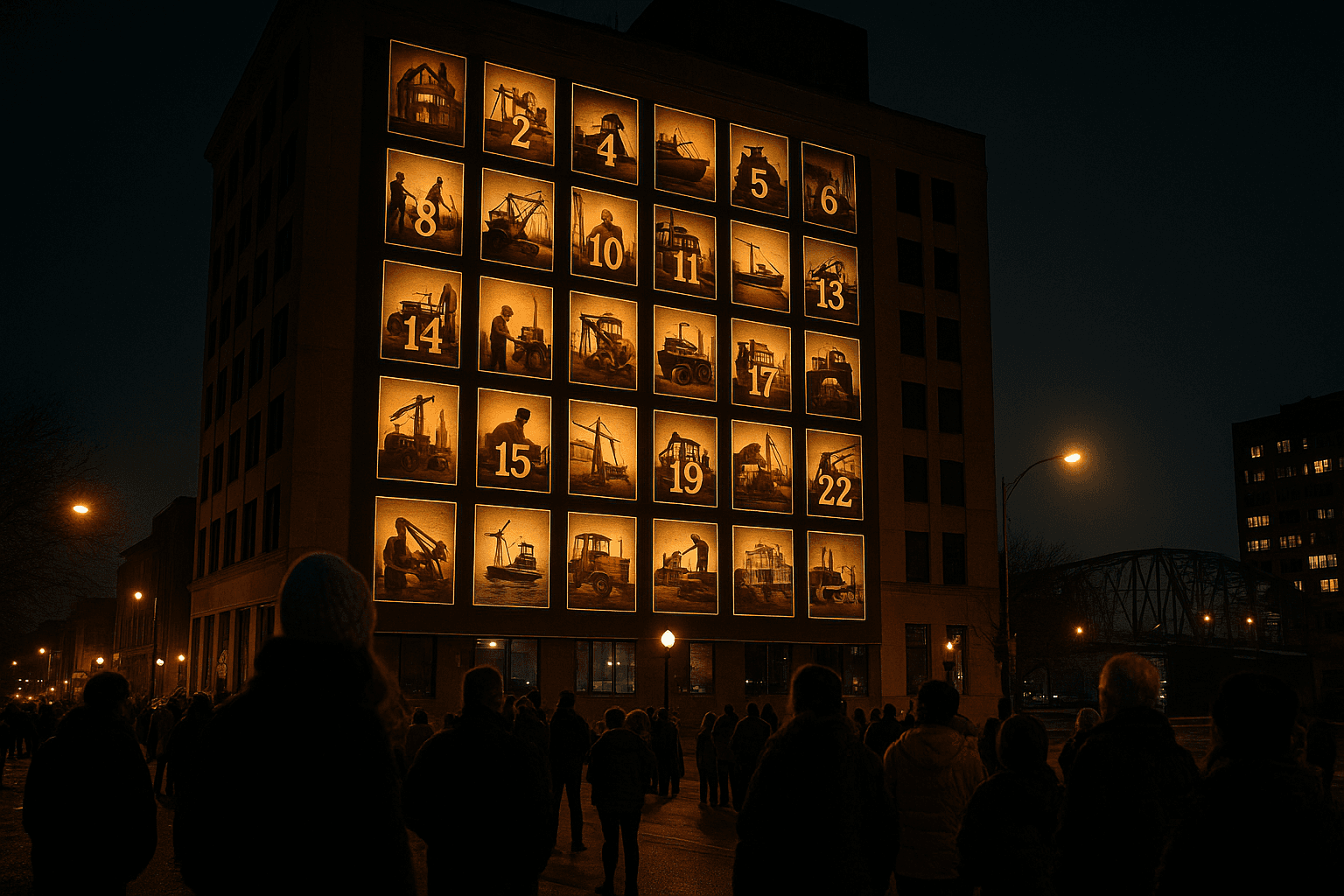Giant Advent Calendar Lights Downtown, Honoring Jacksonville Industry