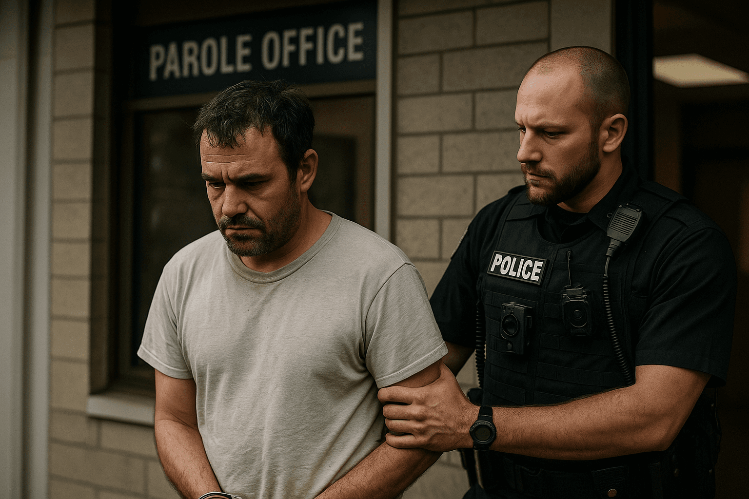 Man Arrested After Severe Assault, Found at Parole Office