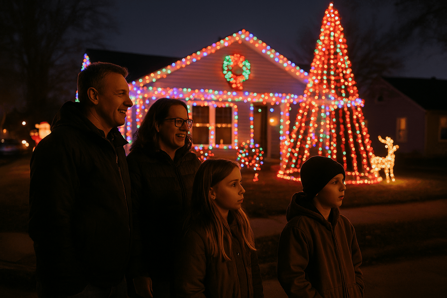 Local Family Light Show Brings Holiday Cheer and Community Boost