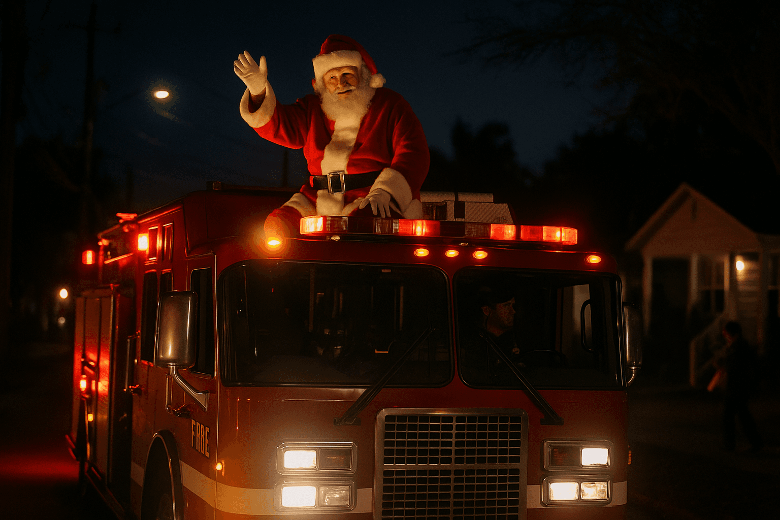Fire Rescue Parades Bring Santa to Neighborhood Streets