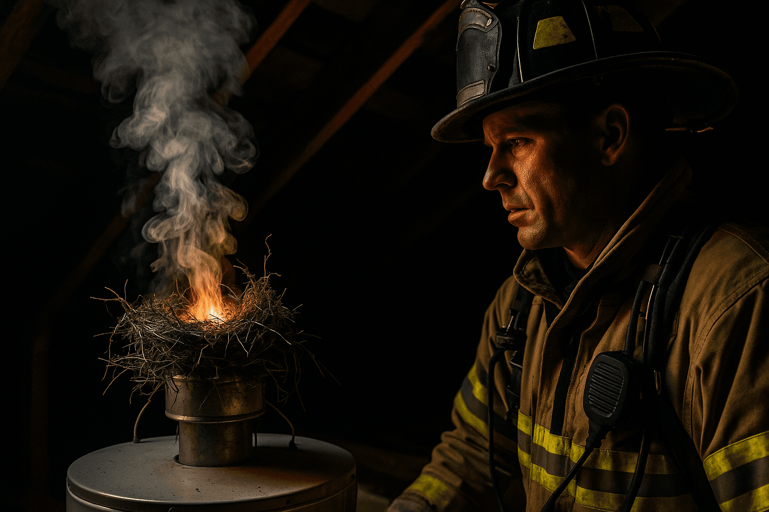 Smoldering Nest Blocks Water Heater Vent, Jacksonville Fire Response