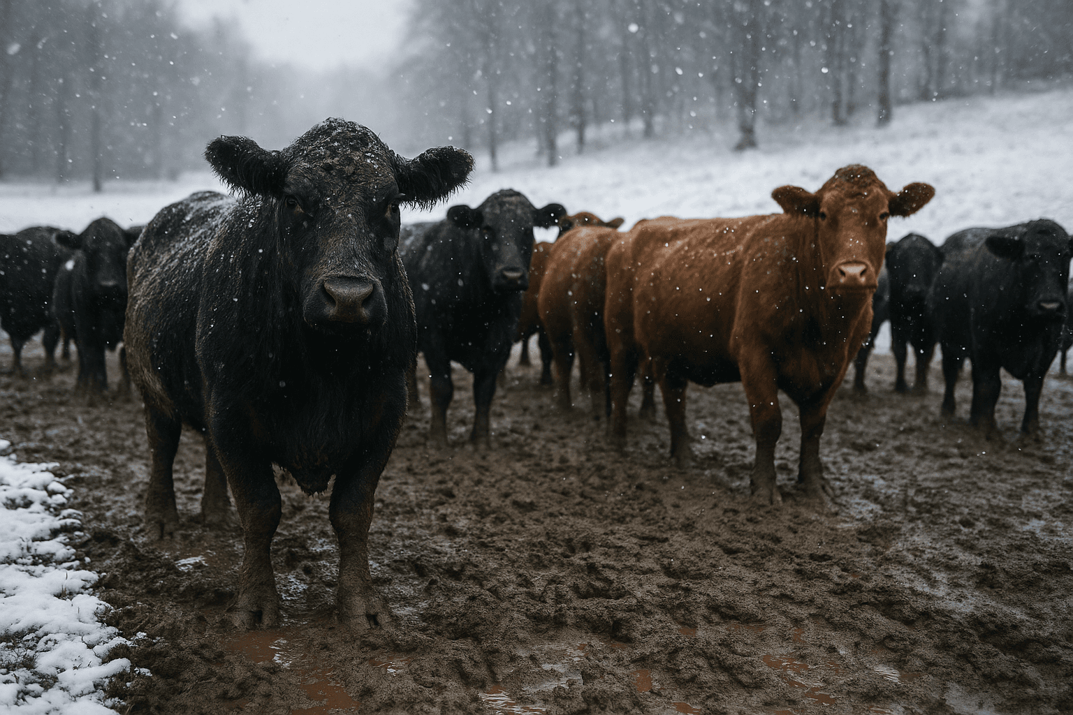 First Snow, Fresh Reminder, Mud Raises Energy Costs for Cattle