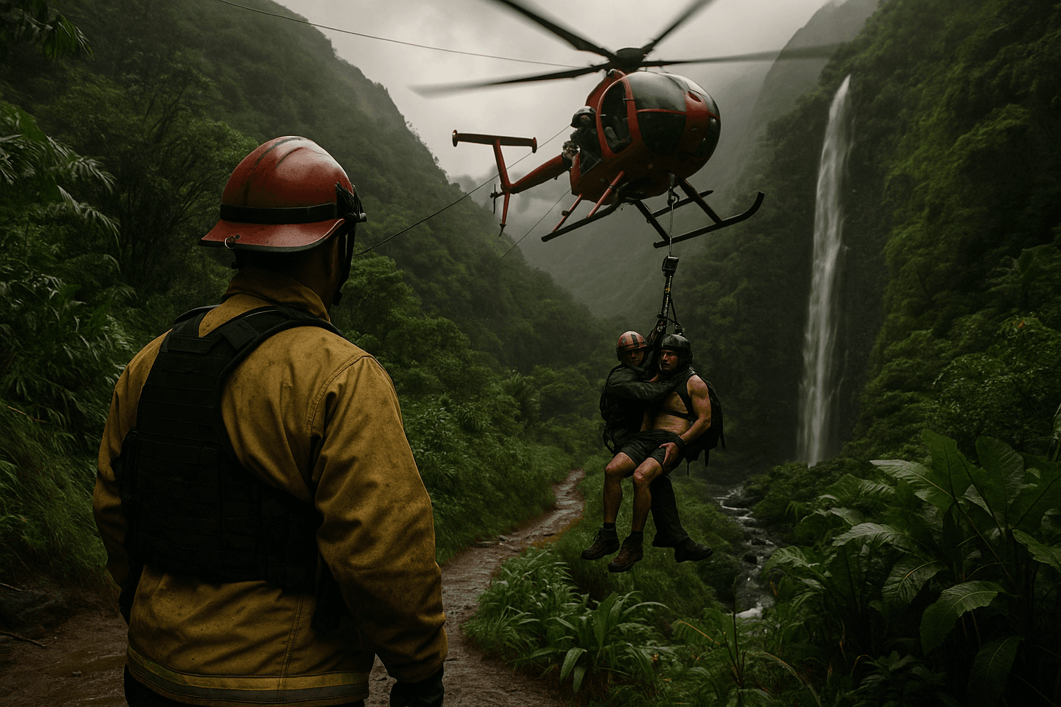 Hiker airlifted after fall on Kalalau Trail near Hanakāpīʻai Falls