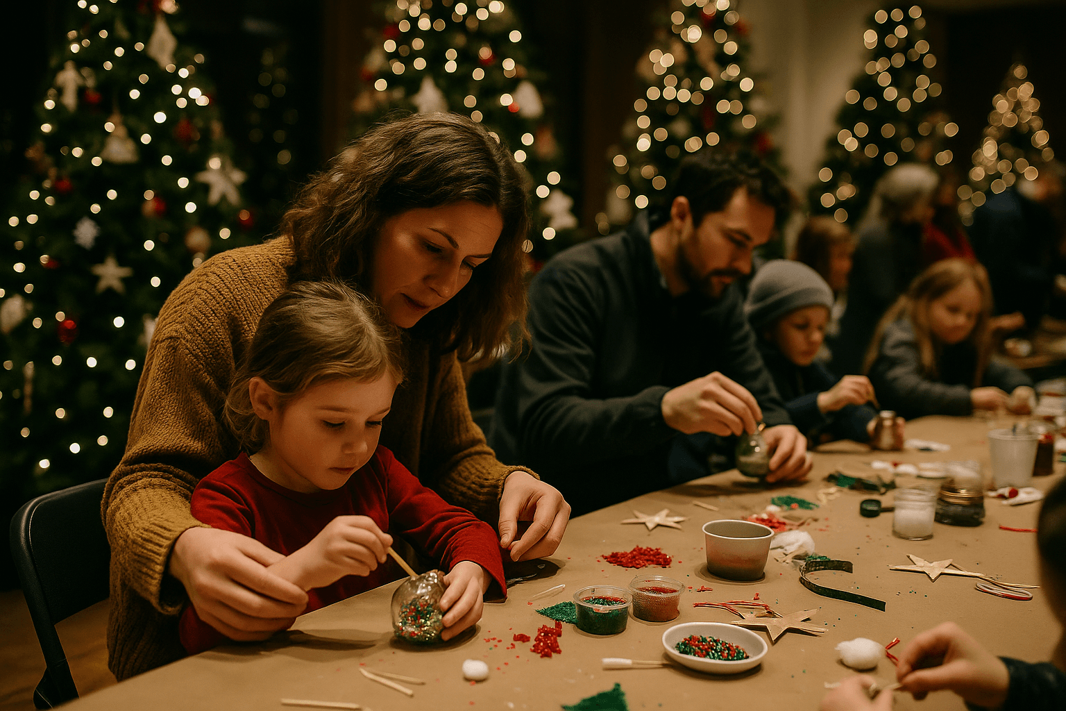 Holiday Craft Bar Draws Families to New York Mills Tree Festival