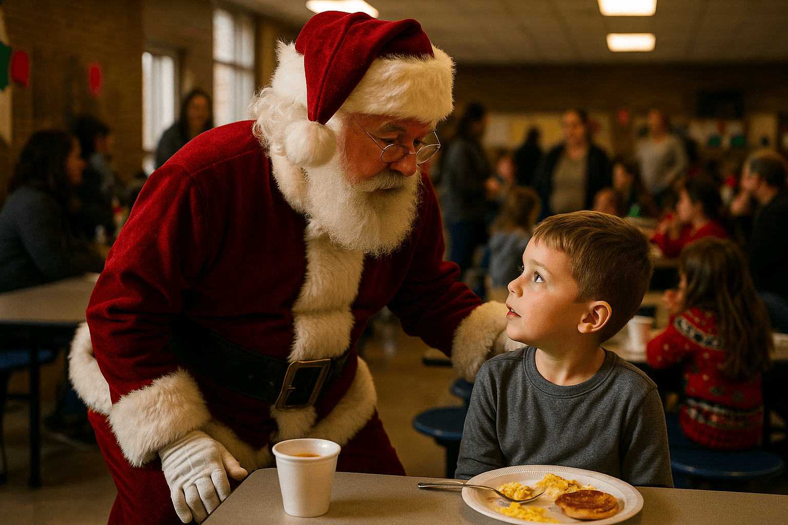 Floyd Elementary Hosts Annual Breakfast With Santa, Raises Community Spirits