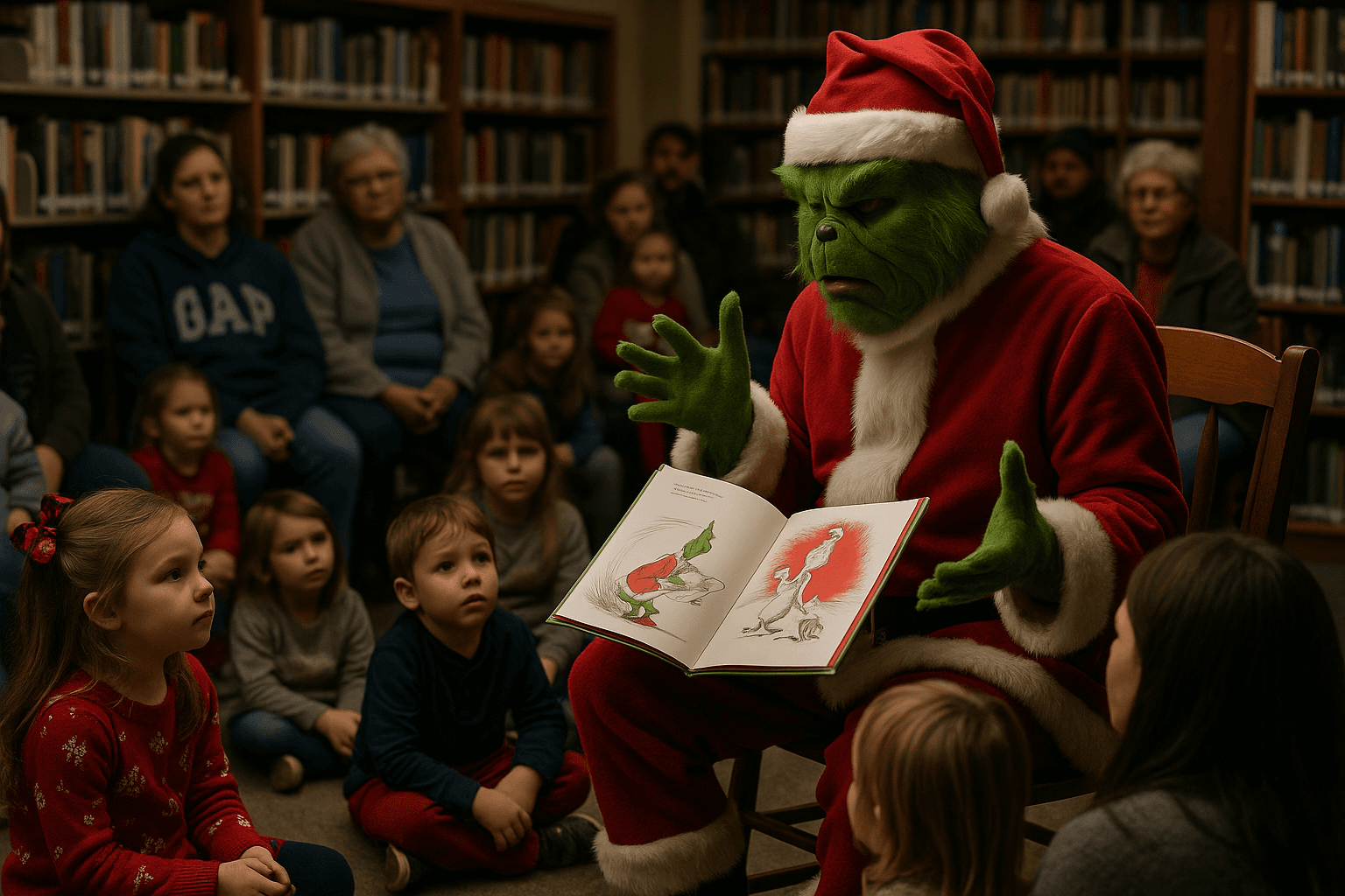 Cannelton Library Hosts Grinch Storytime, Families Gather for Holiday Program