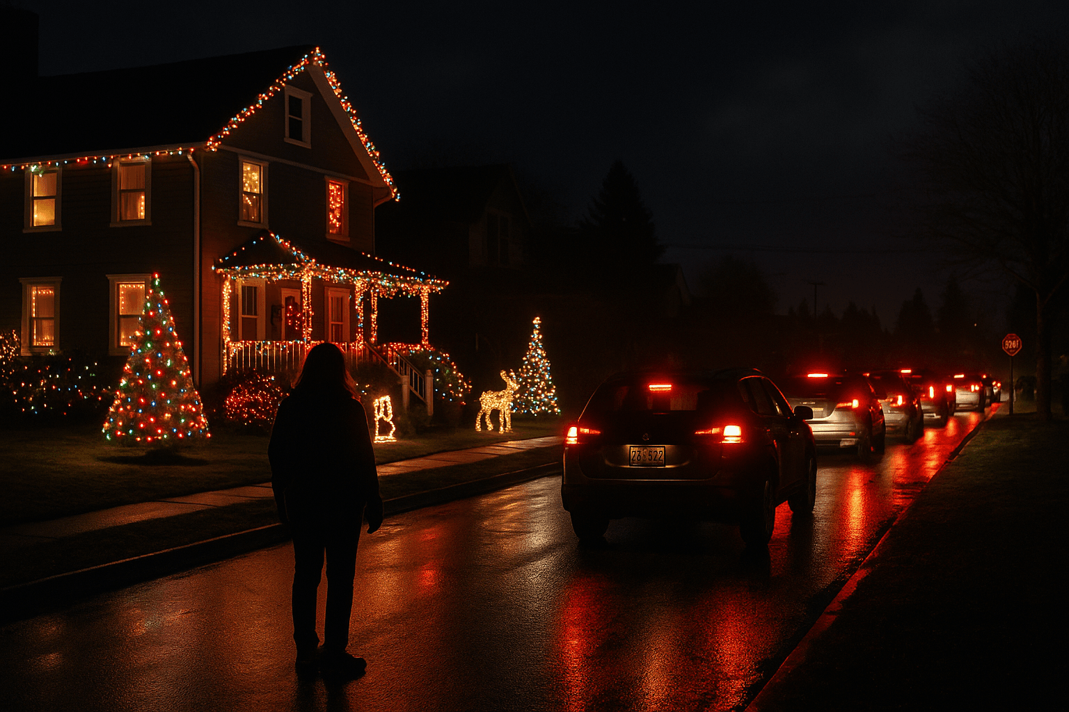 Whidbey Island Lights Bring Community Cheer and Traffic Concerns