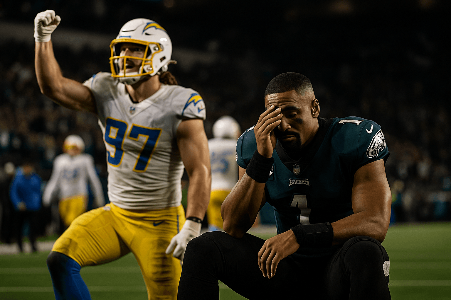 Chargers Rally in Overtime, Hurts Turnovers Ignite Eagles Scrutiny