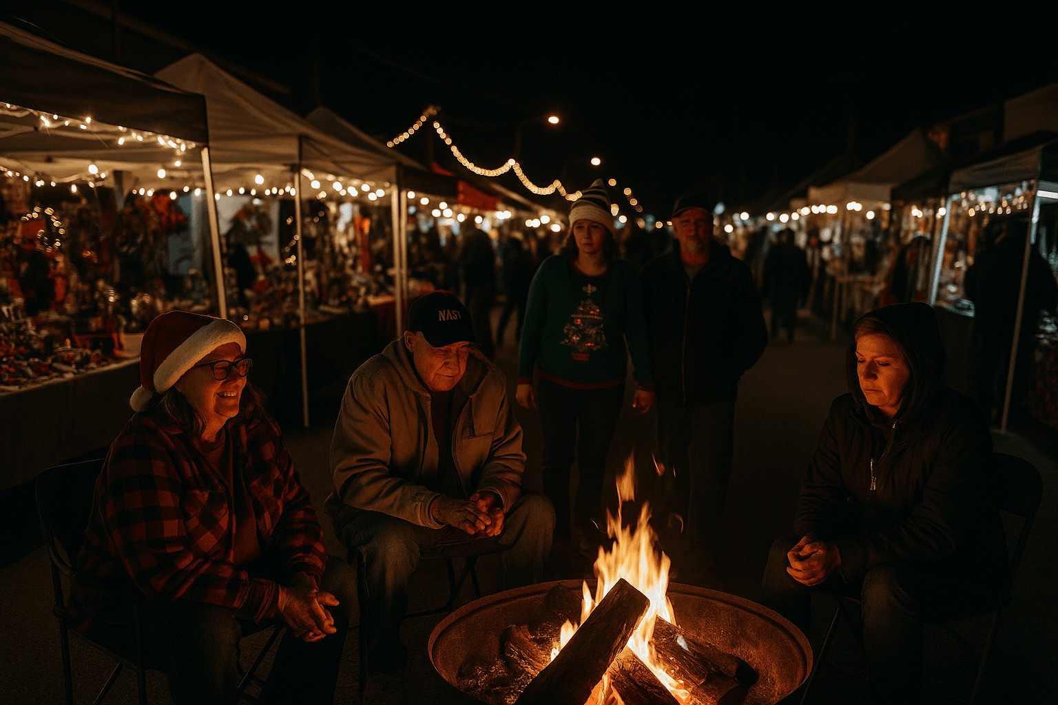 Holiday Vendor Night Brings Shoppers, Warmth to Quartzsite Main Street