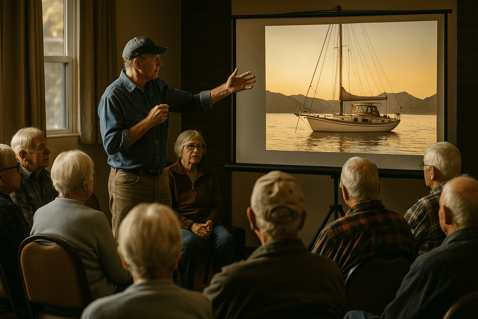 Local seniors gather to hear restored sailboat story from Mexico voyages