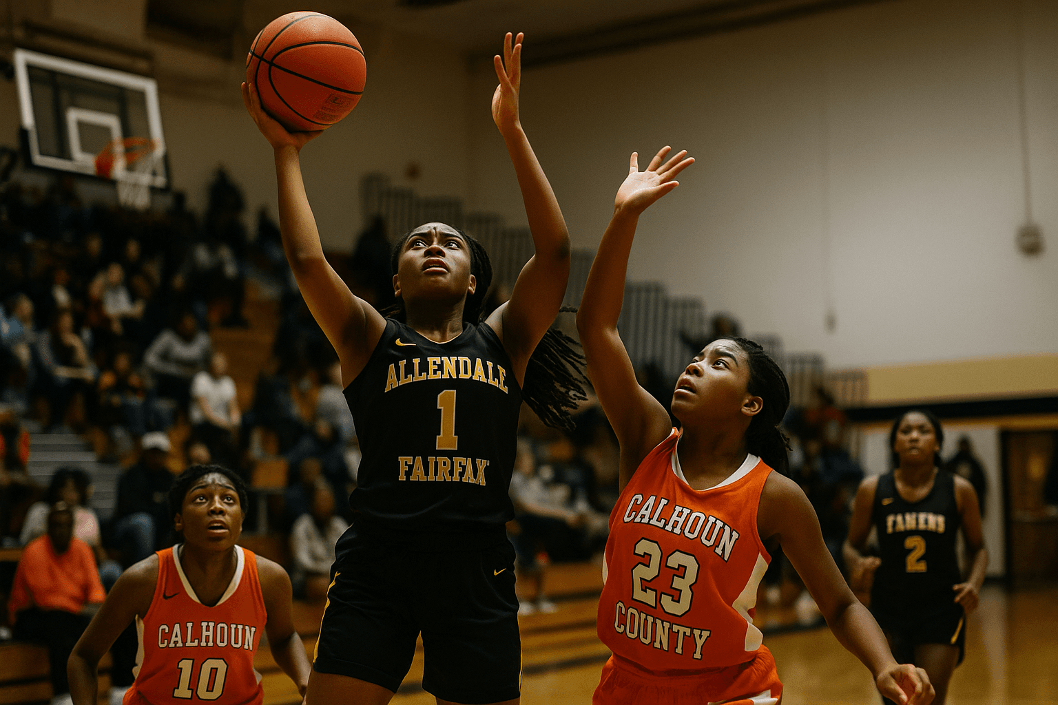 Allendale Fairfax girls edge Calhoun County 37 to 33 in road win