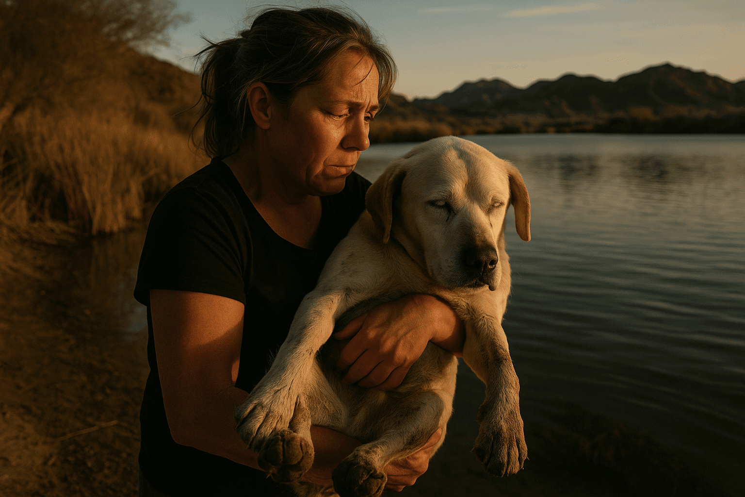 Blind Dog Rescued at Mittry Lake, Community Rallying to Help