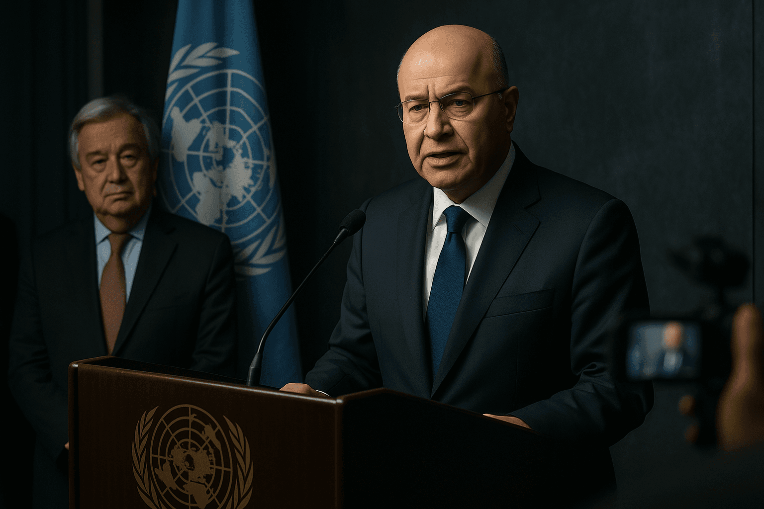 Guterres Names Barham Salih Provisional U.N. Refugee Commissioner