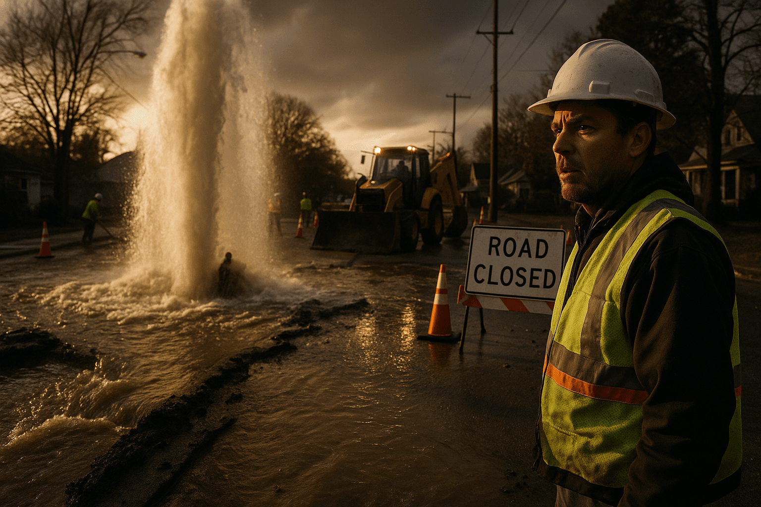 Wake Forest Water Main Break Closes East Chestnut Avenue, Disrupts Traffic