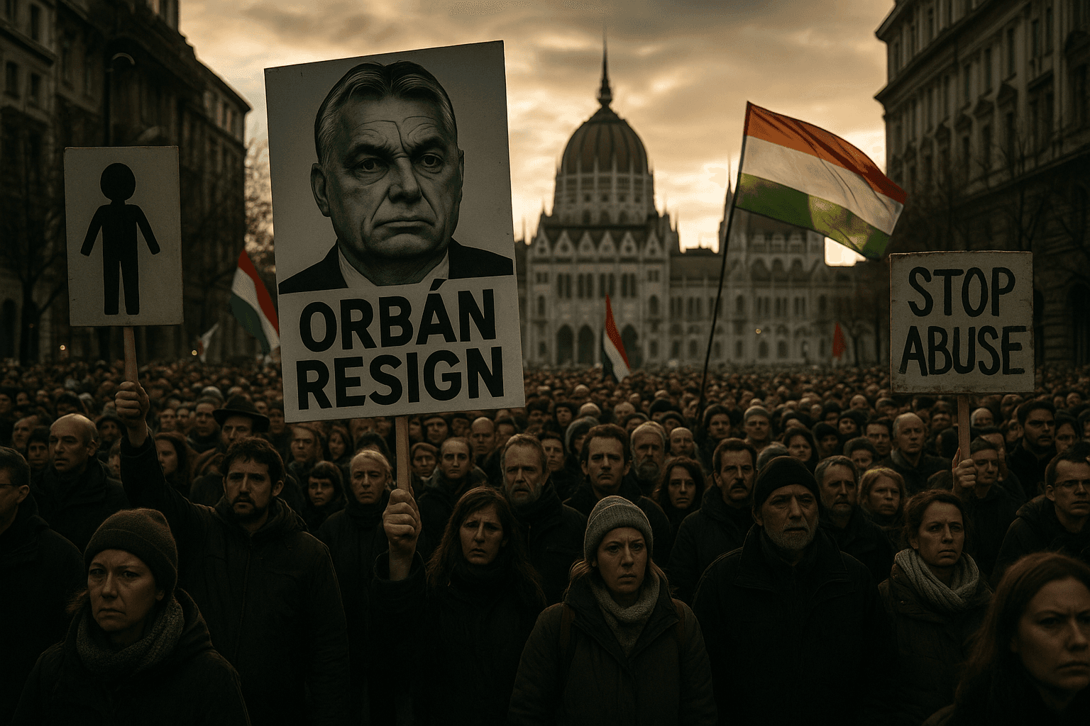 Massive Budapest March Demands Orbán Resign Over Juvenile Abuse