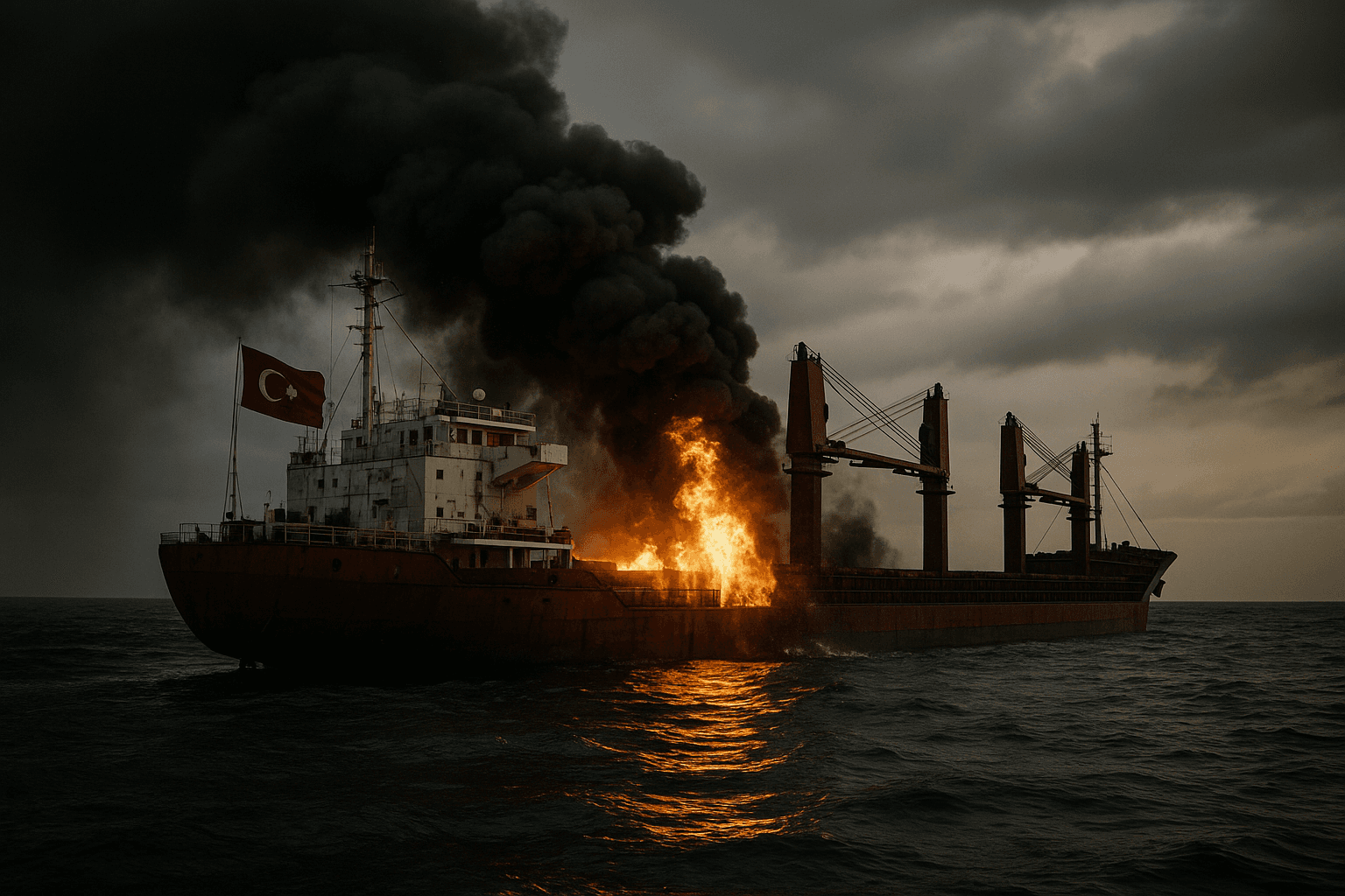 Turkish Flagged Cargo Ship Struck by Drone in Ukraine’s Black Sea EEZ