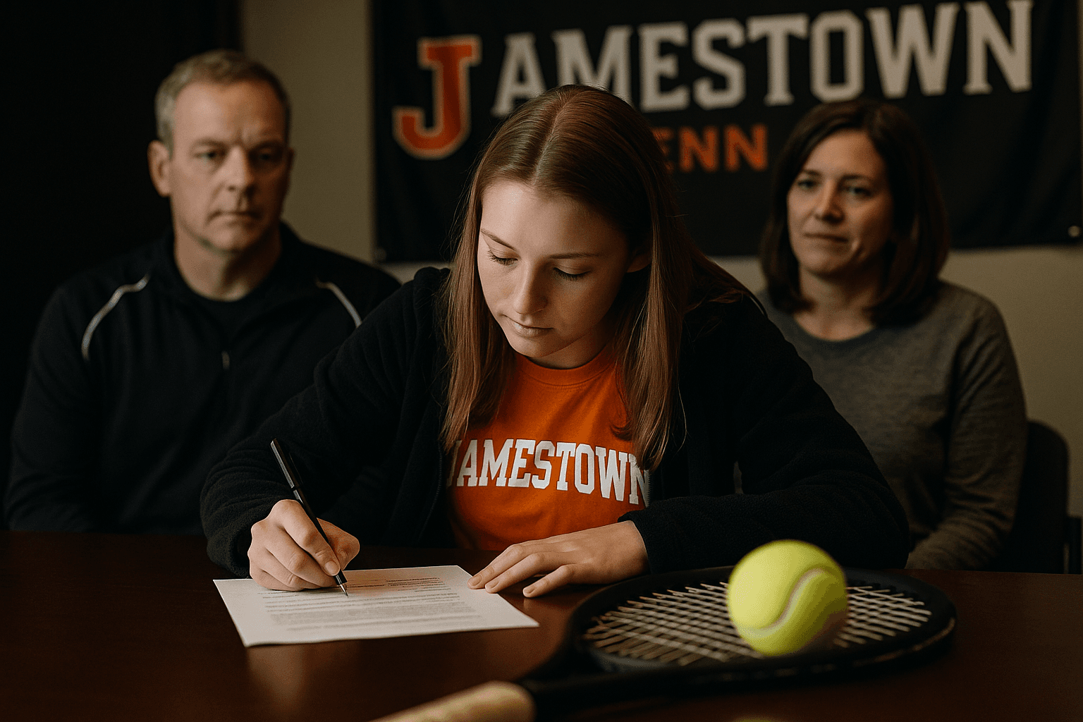 Jamestown High Senior Signs with University of Jamestown Tennis