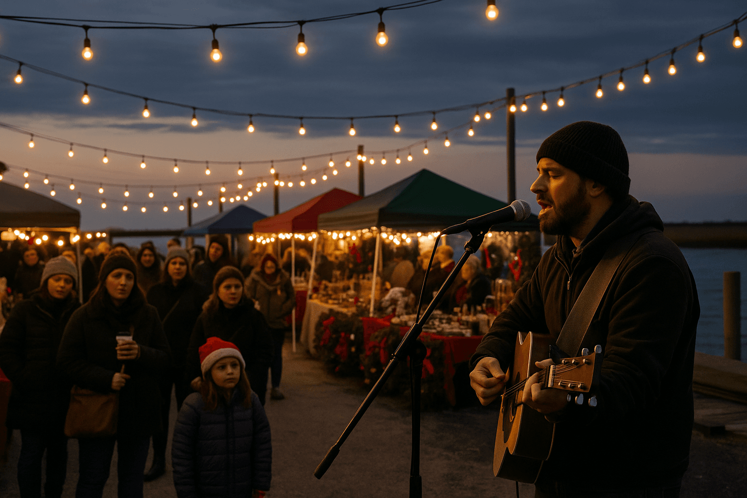 Port Norris Dockside Concert Brings Holiday Marketplace and Community Support