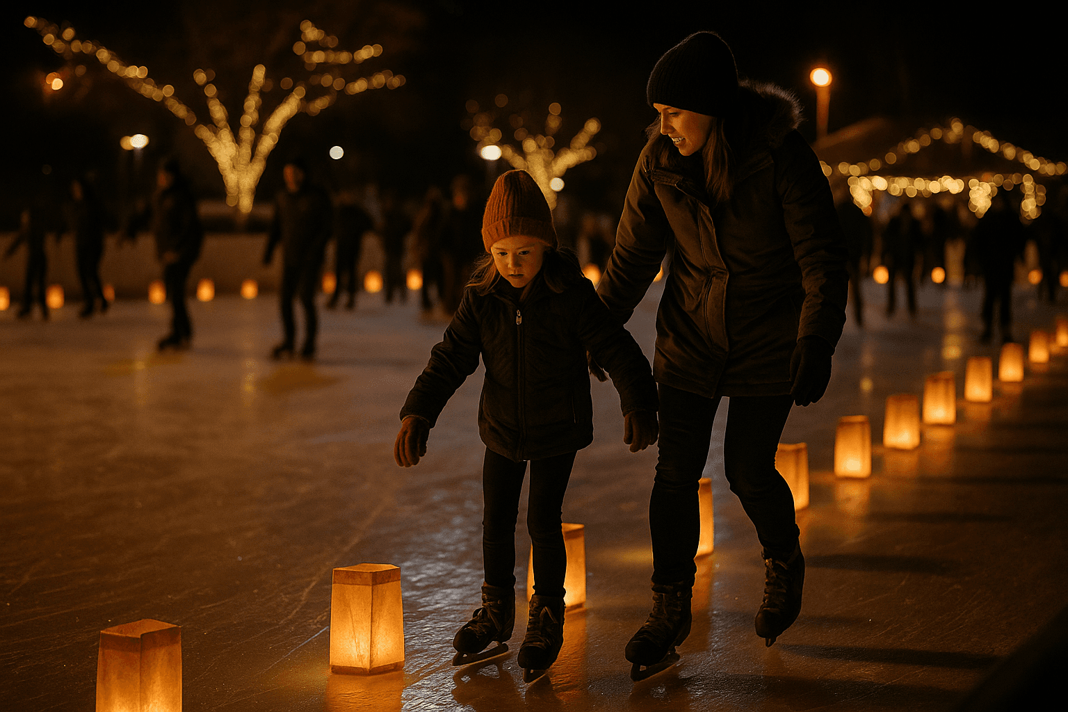 Los Alamos County Hosts Luminaria Skate Event, Community Gathers for Holiday Lights