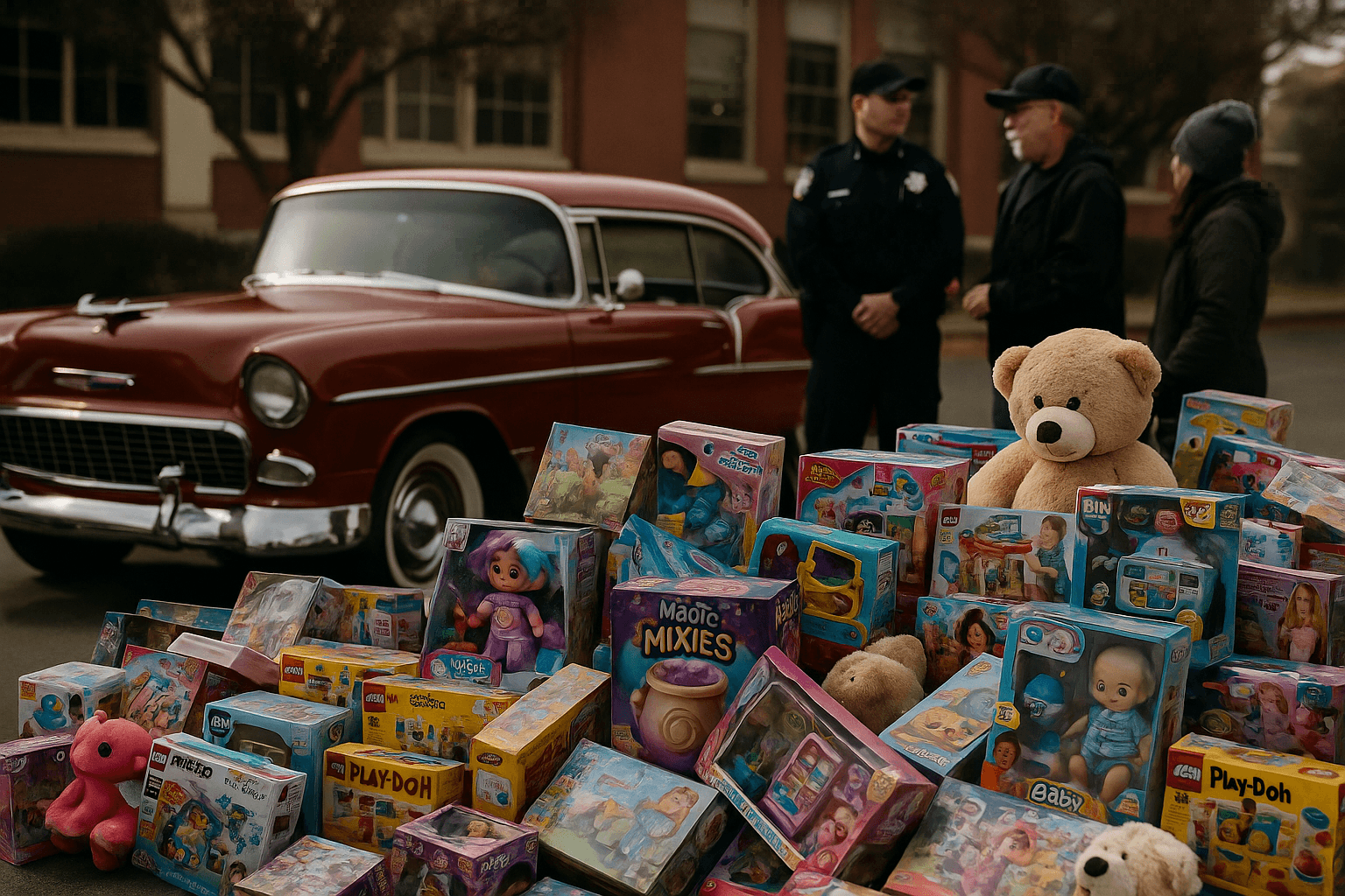 Classic Cars and Community Collect 500 Toys for Fresno Families