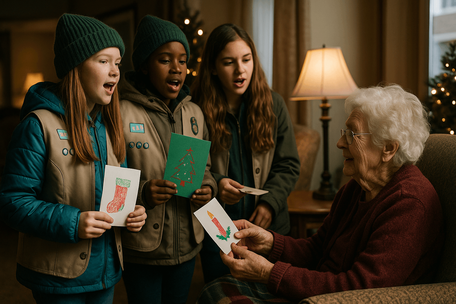 Local Girl Scouts Bring Holiday Cheer to Pelican Valley Senior Living