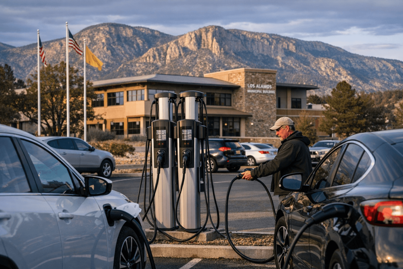 Los Alamos County Installs New EV Chargers at Municipal Building