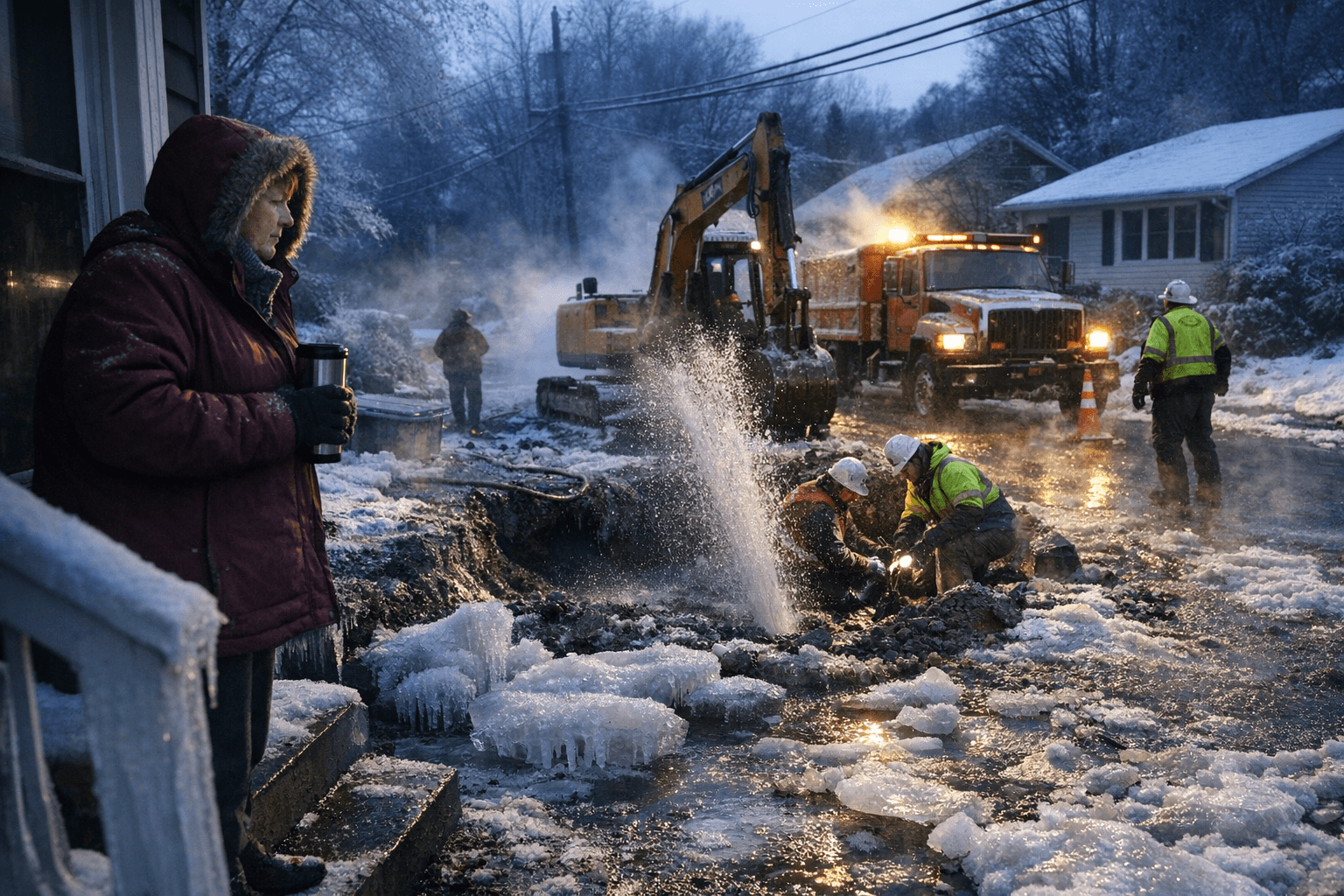 Unusually Cold Weather Causes Widespread Water Outages in Haw Creek