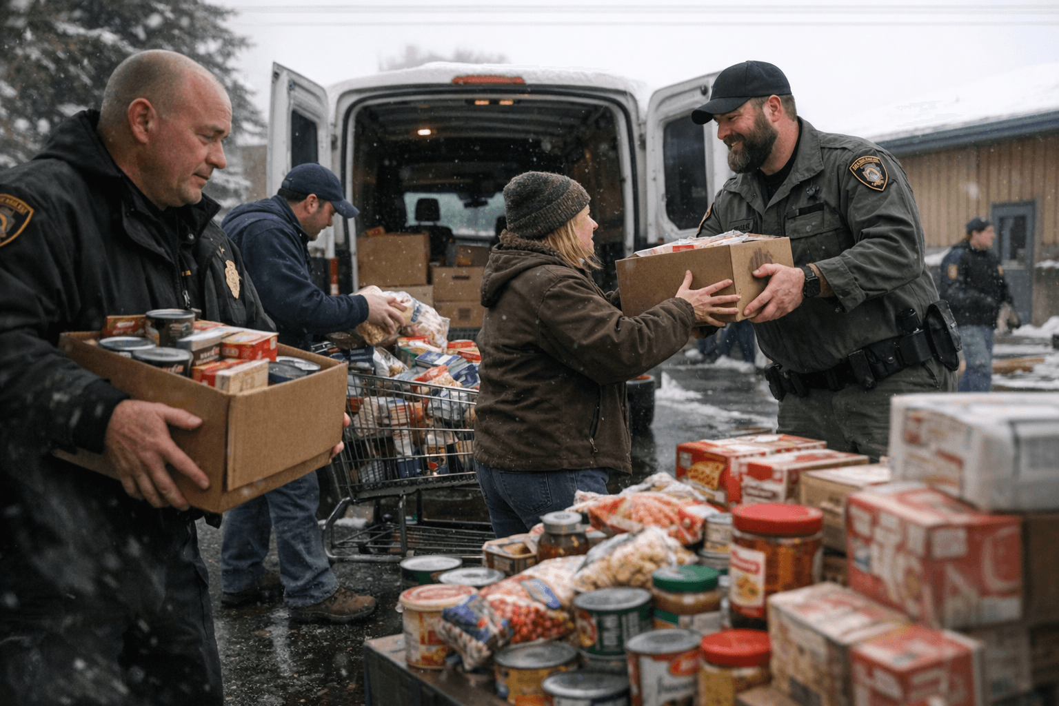 Prison staff collect food for Baker City pantry this winter