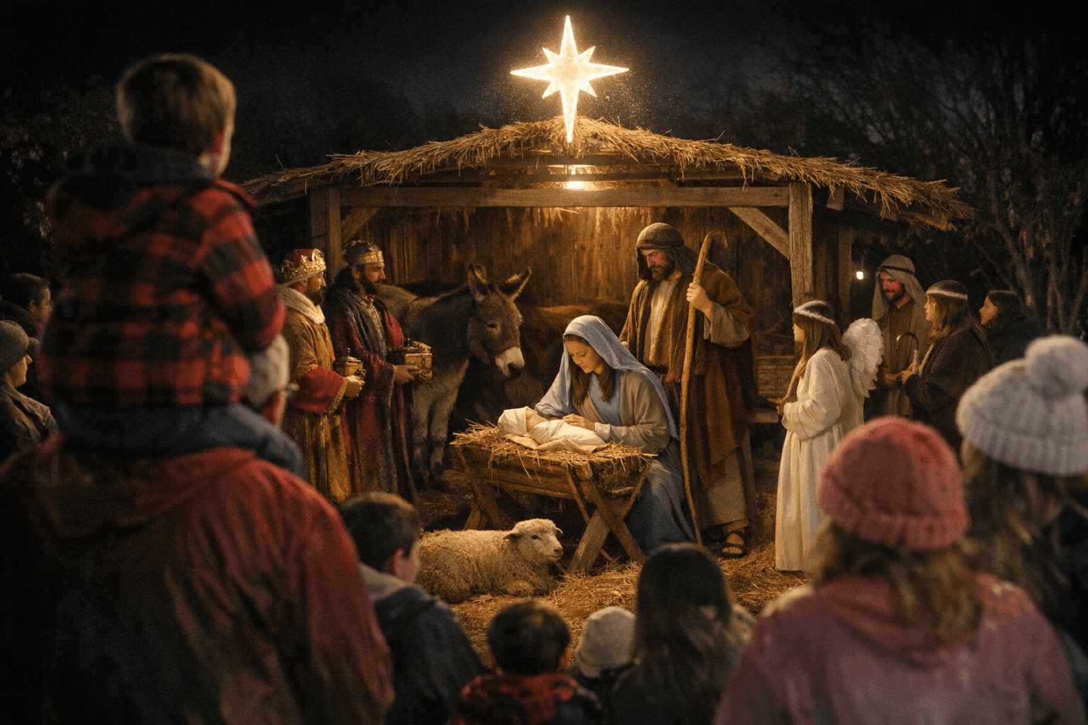 First Christian Church Presents Living Nativity, Community Gathered in Rockwall