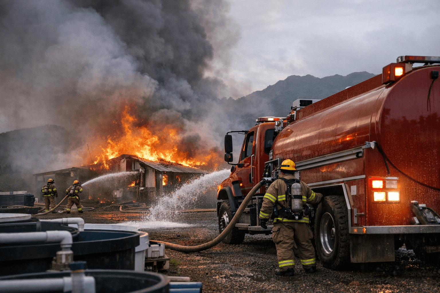 New Water Tanker Helps Contain Kaua‘i Sea Farm Fire