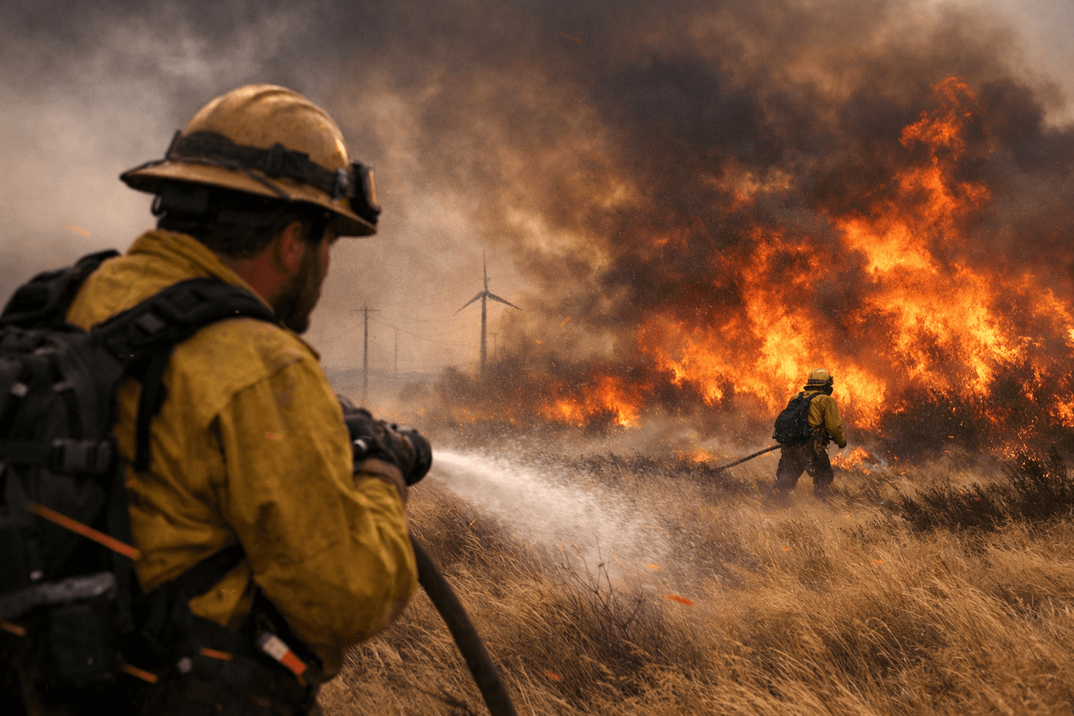 Strong winds and critical fire conditions threatened Logan County
