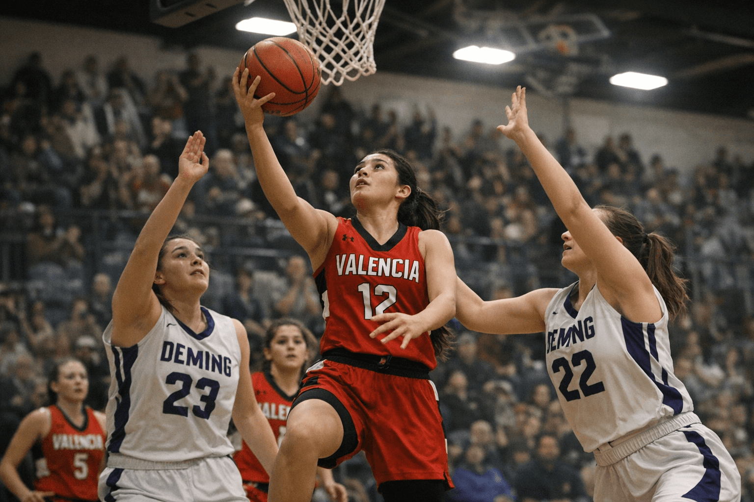 Valencia High girls basketball extends win streak with Deming victory