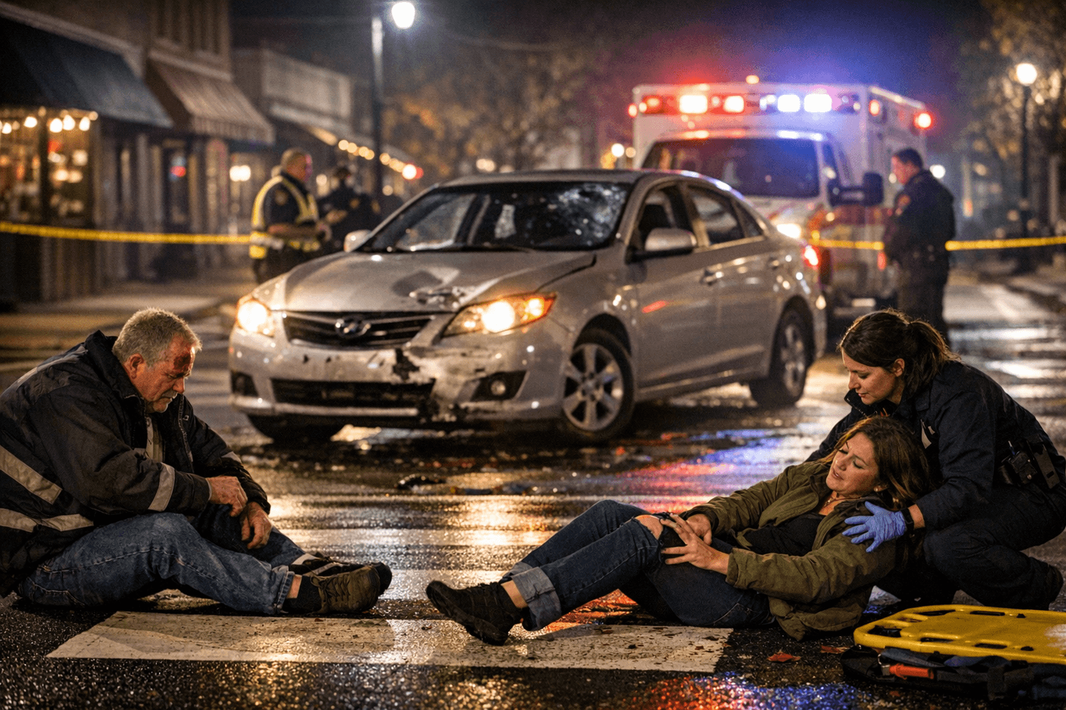 Graham crosswalk crash injures two, driver cited for failure to yield