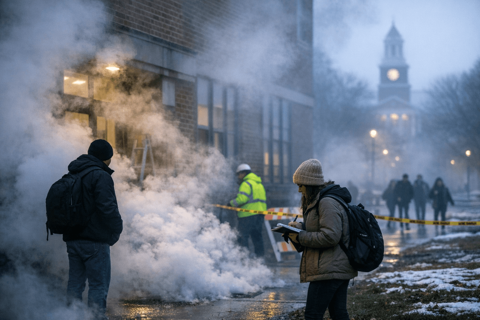 Steam outage delays campus opening, finals resumed at 10 a.m. after disruptions