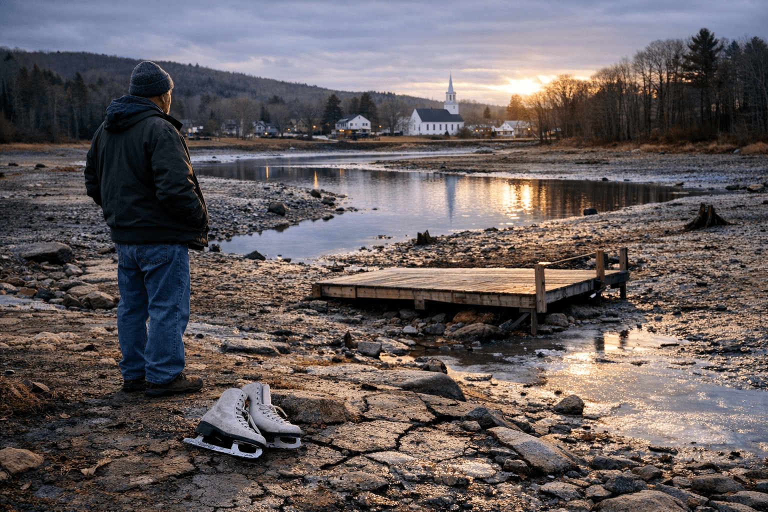 Newport asks residents to conserve water, Gilman Pond too low for rink