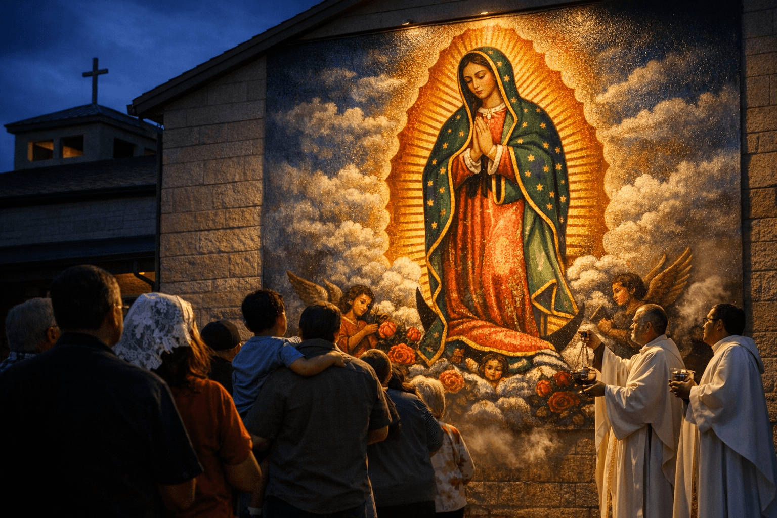 Copperas Cove Church Unveils Illuminated Mural Celebrating Our Lady
