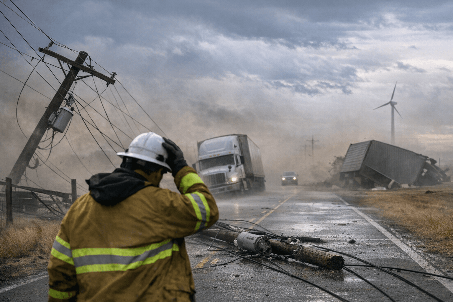 Strong Northwest Winds Blasted Logan County, Widespread Travel and Power Concerns