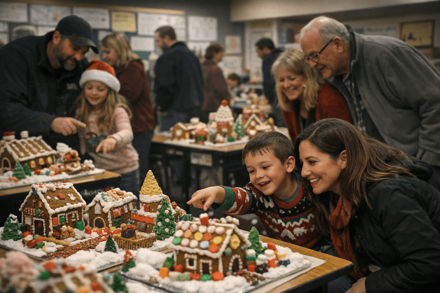 Fairview Second Graders Build Gingerbread Villages, Families Visit