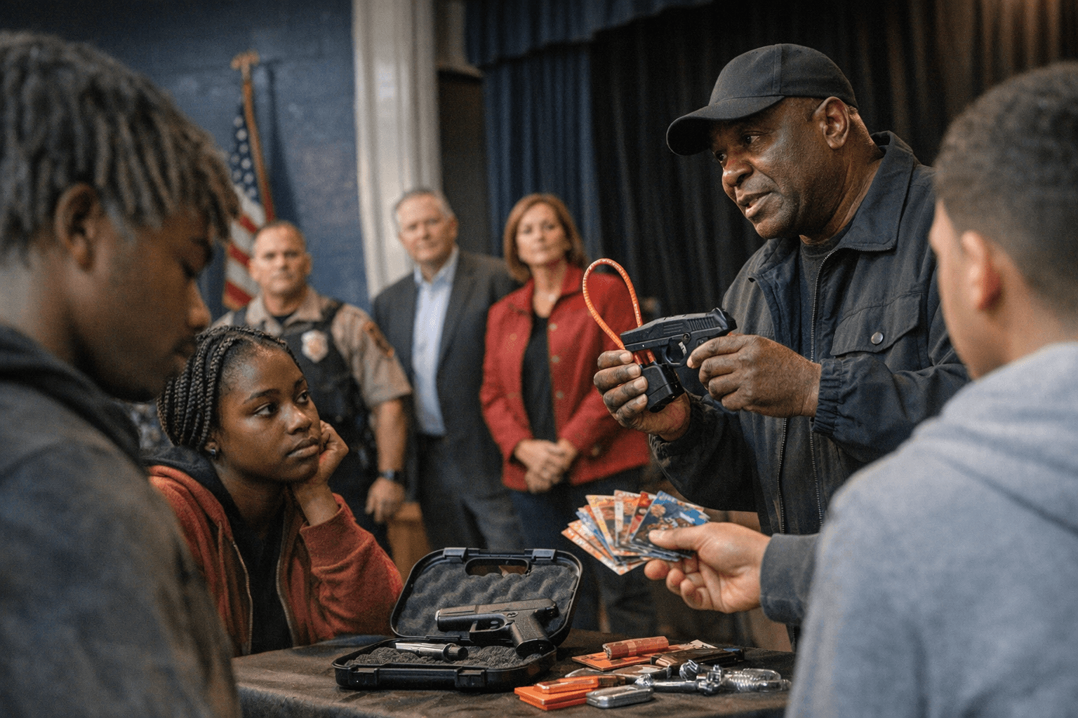 Gun Safety Visit Brings Gift Cards and Pledges to Students