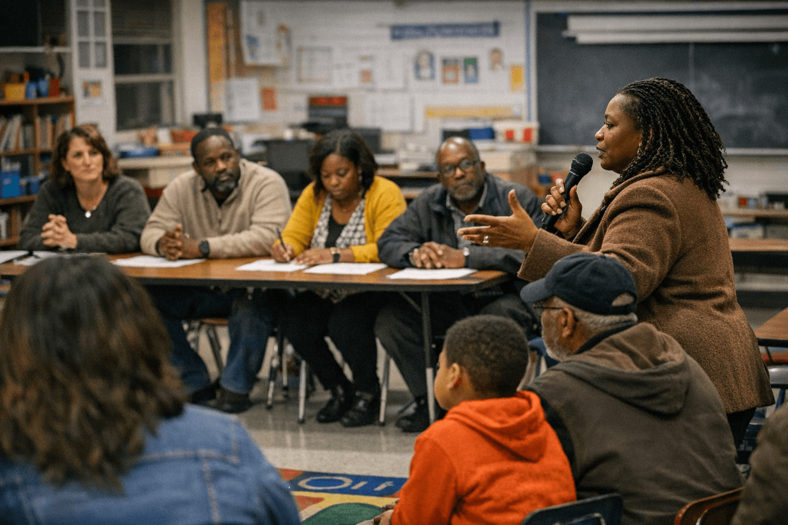 Community joins Allendale Fairfax meeting, helps shape school goals