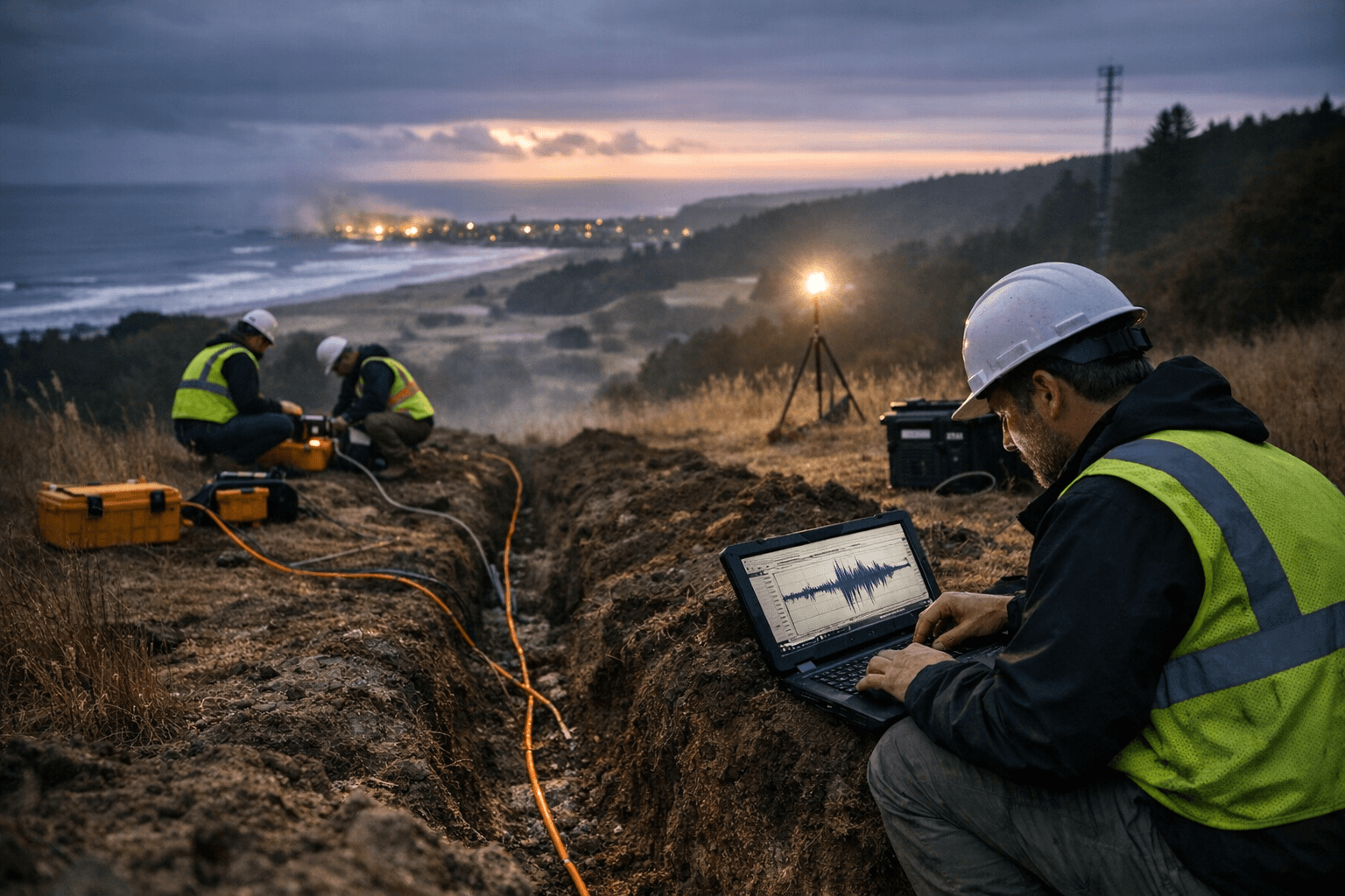 Research Tests Using Buried Fiber Optic Cables for Earthquake Warning