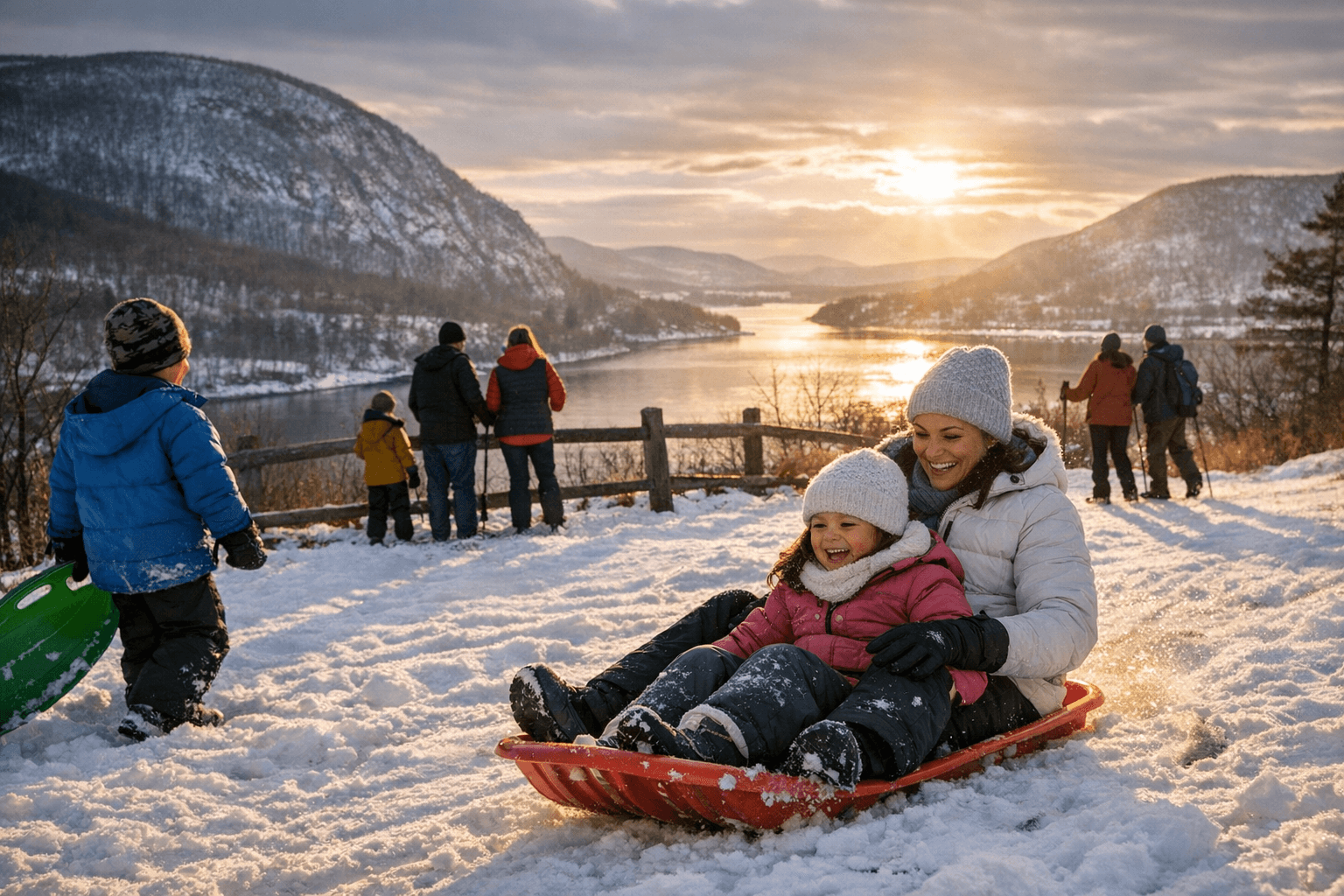 Outdoor winter activities in Orange County, safe accessible options for families