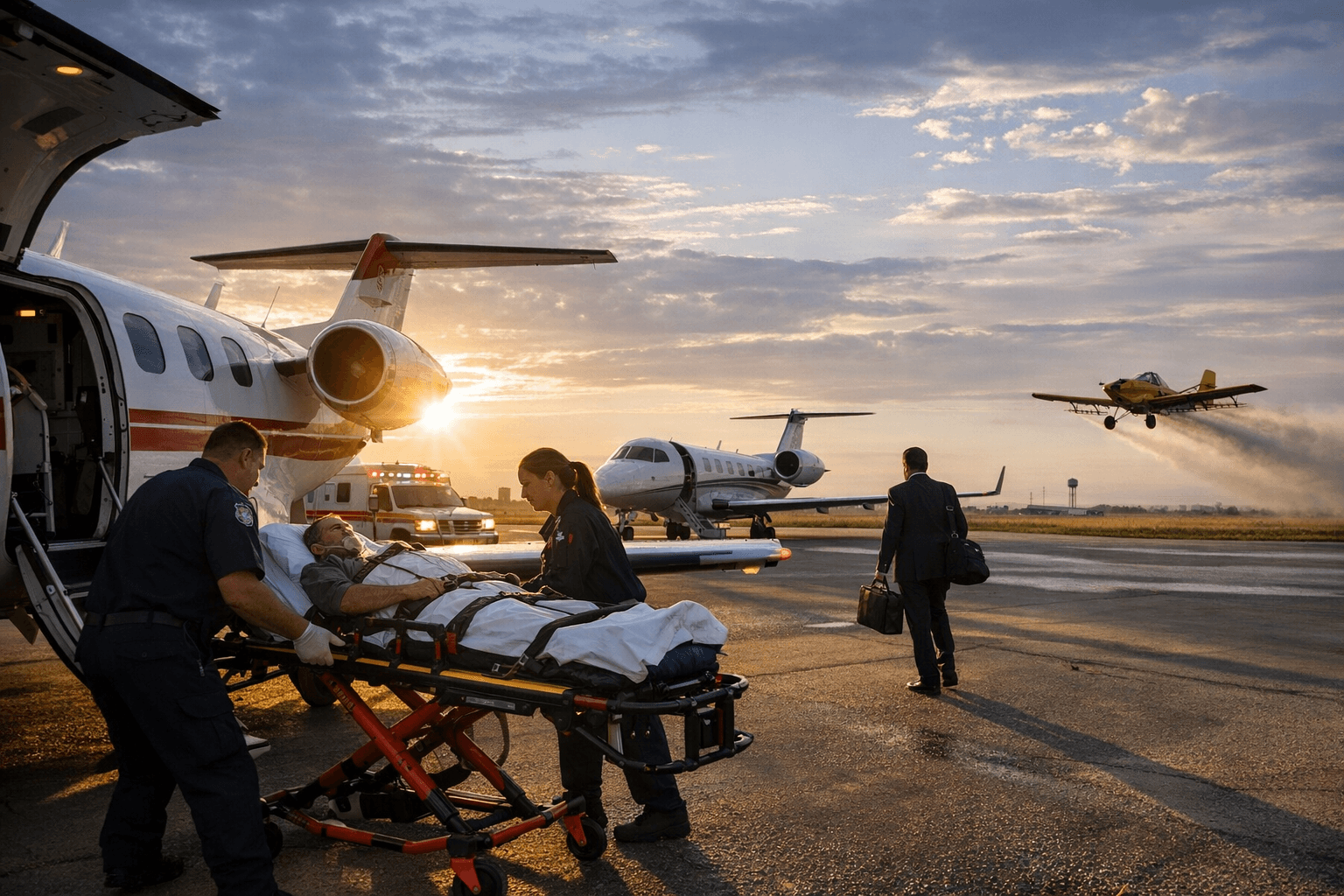 Guymon Municipal Airport serves Texas County business medical and agriculture