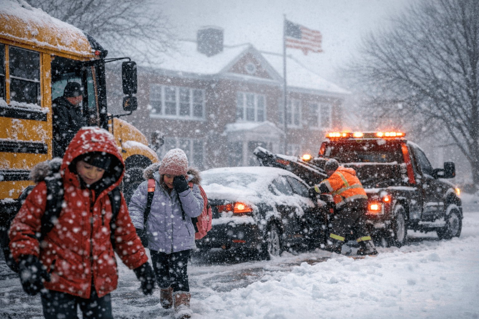 Winter Storm Prompts Early School Closures, Parking Bans in Midcoast