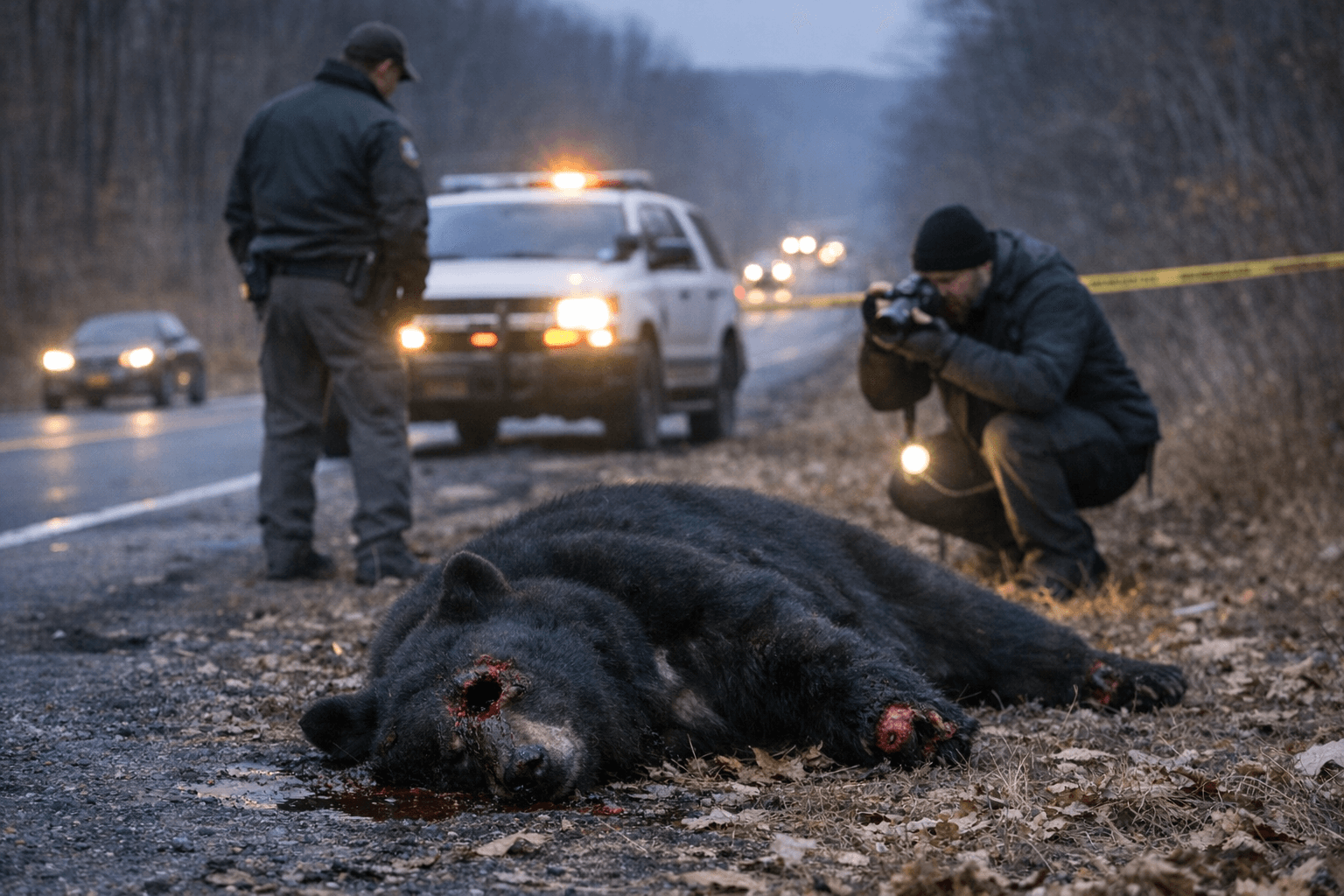 Dead bear found shot and mutilated on Route 32 raises alarm in Highland Mills