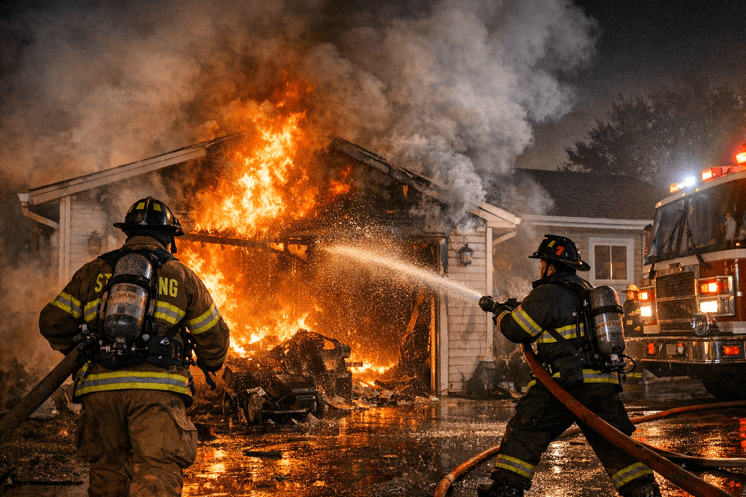 Sterling Firefighters Contain Garage Blaze, No Injuries Reported